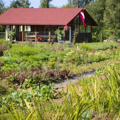 Veselības augu brīvdabas funkcionālā ekspozīcija LĀDES AVOTIŅI - saimniecību bildes